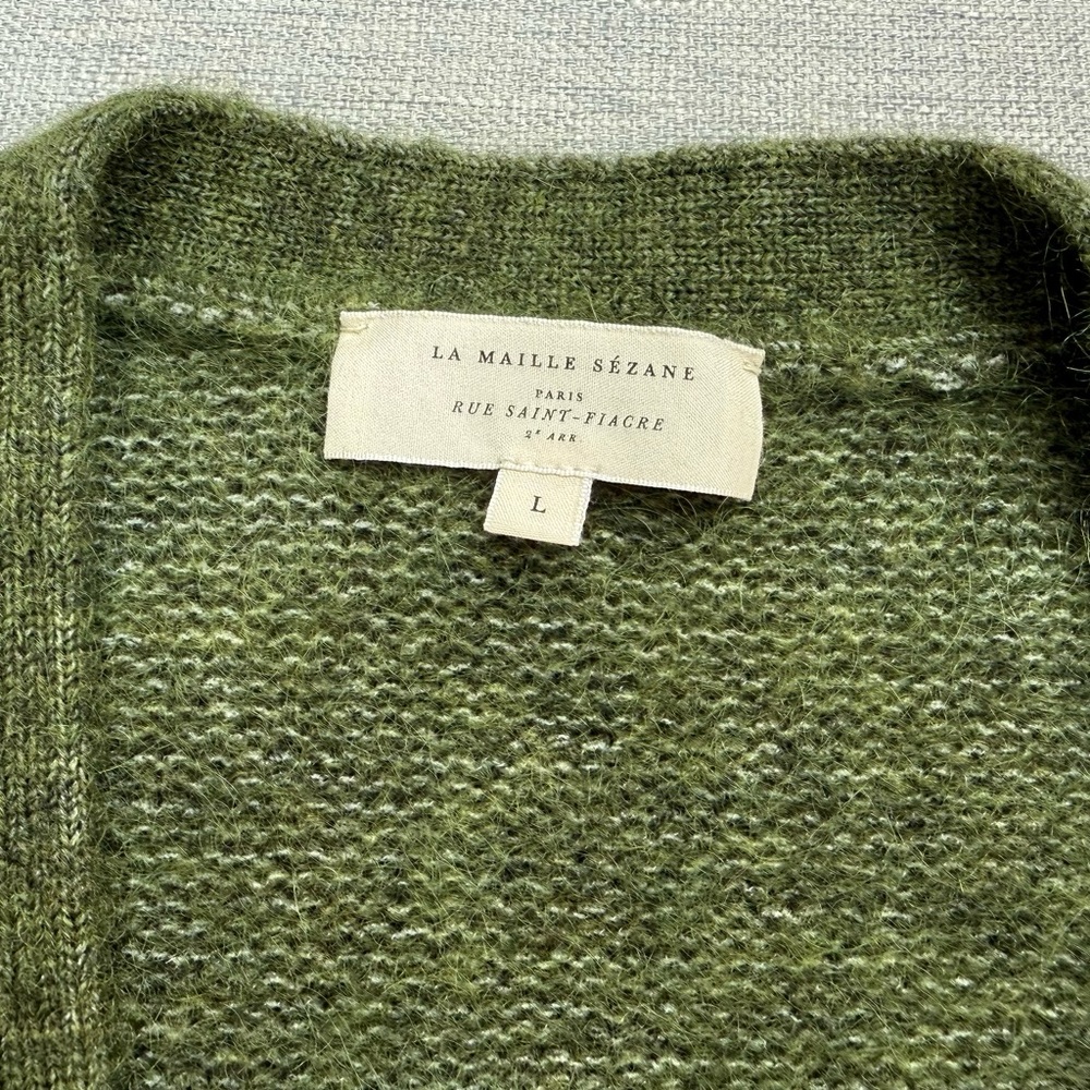 Sezane Green Cardigan Sweater - Picture 5 of 6